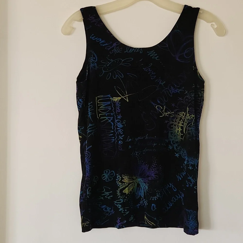 Chico's Multicolored Tank Top Size 0 - Picture 2 of 6
